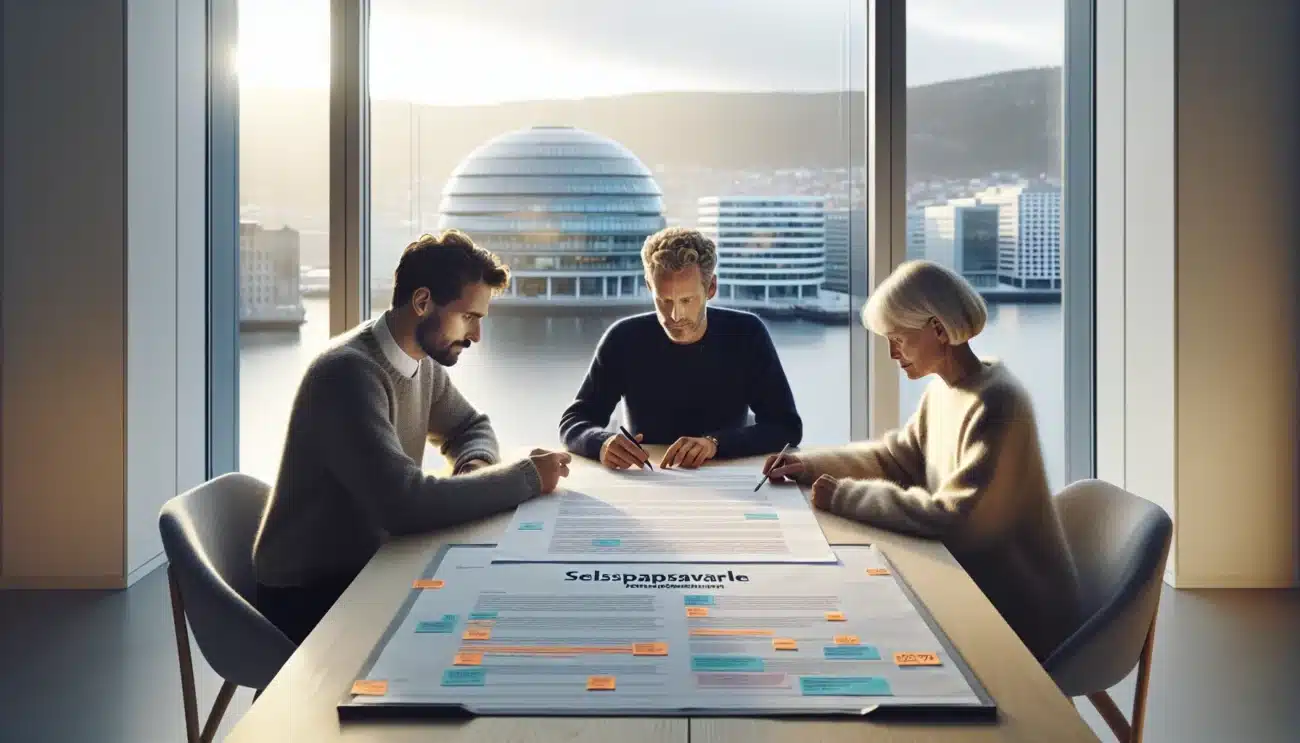 Founders and investor finalize a fair shareholders agreement in oslo