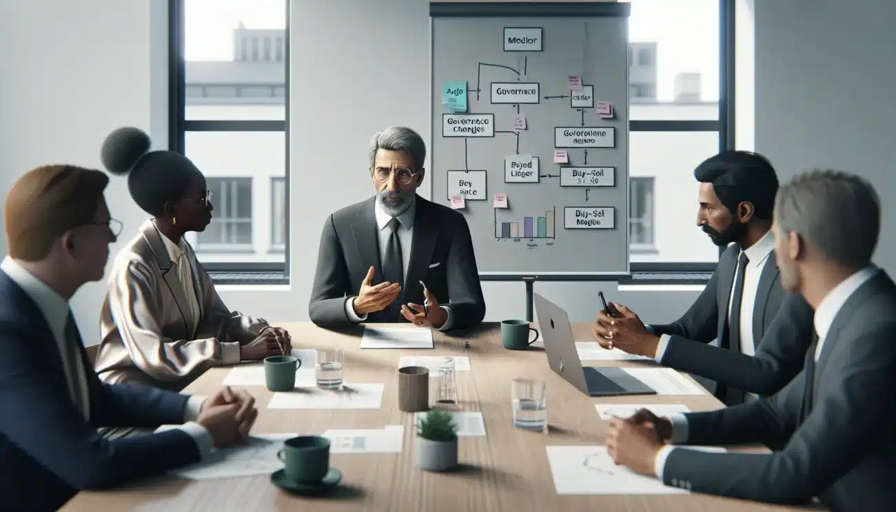 Norwegian executives in mediation guided by a neutral mediator in oslo office