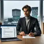 Norwegian lawyers review ai drafted company agreement with version control in oslo