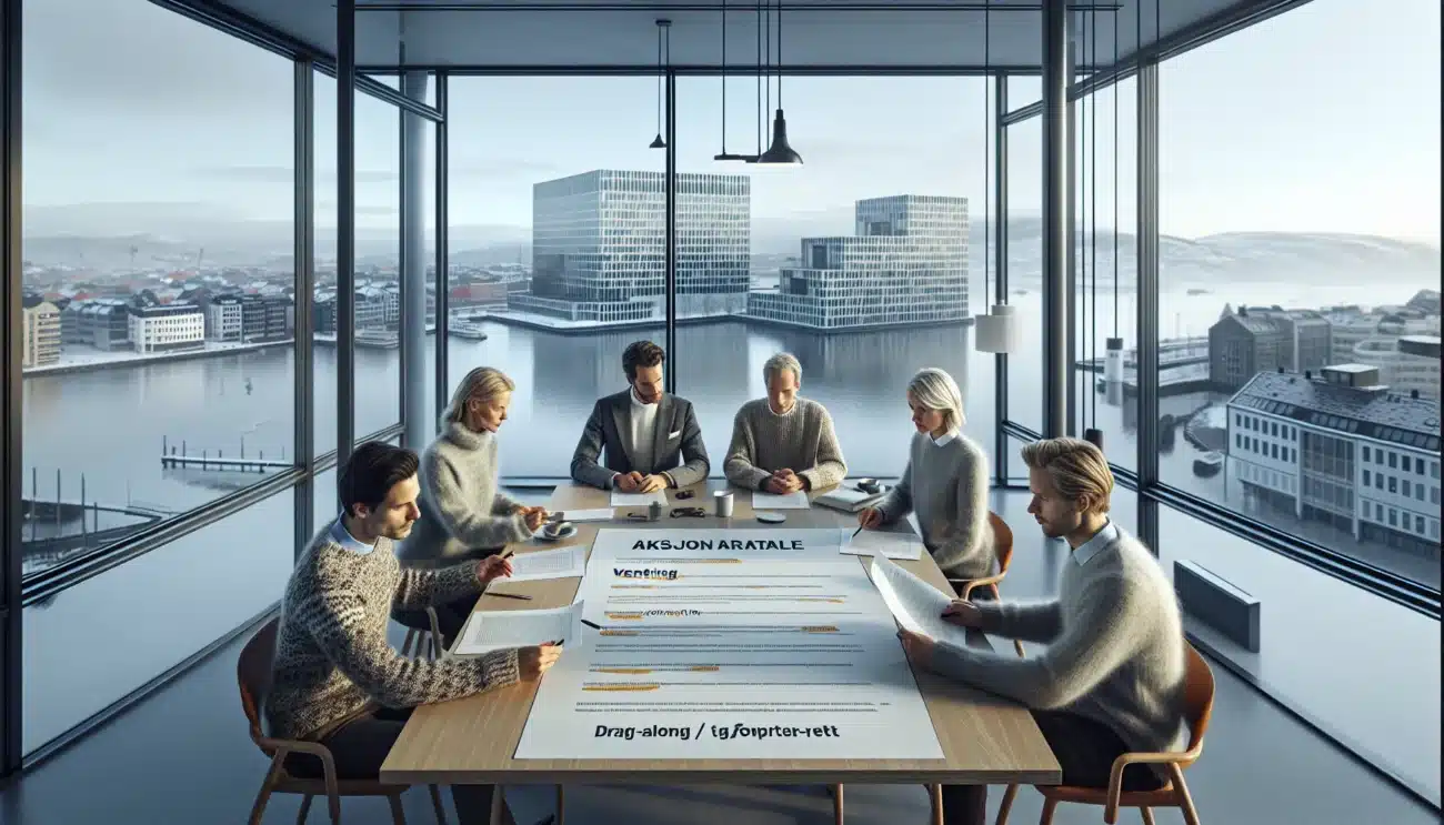 Norwegian professionals finalize practical successful company agreements in an oslo office