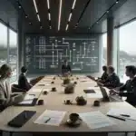 Norwegian team reviews flexible shareholder agreements in a modern oslo boardroom