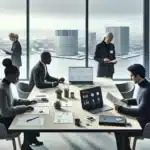 Norwegian tech team signing company agreements with lawyer in oslo office